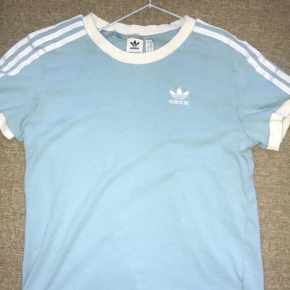 baby blue adidas shirt